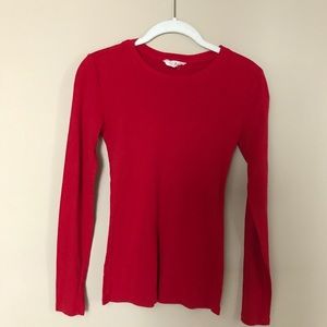 Basic Red Long Sleeve Tee